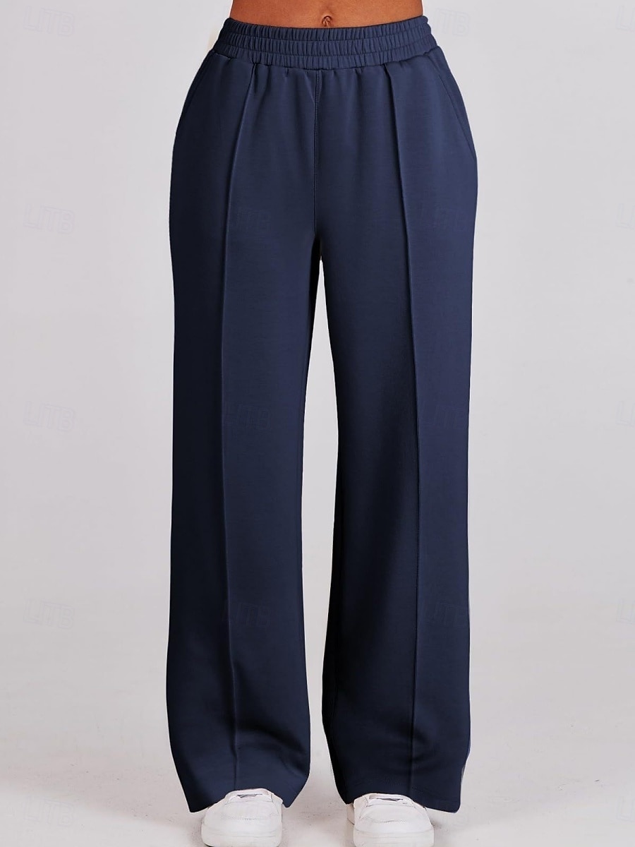 Dames Modieus Streetwear Broeken Sets Bolero Top Lange mouw Overhemdkraag Effen Kleur Vetoketju Buiten Werk Casual Blozend Roze Marineblauw Grijs Lente Normale pasvorm 2025 - $47.99 –P16