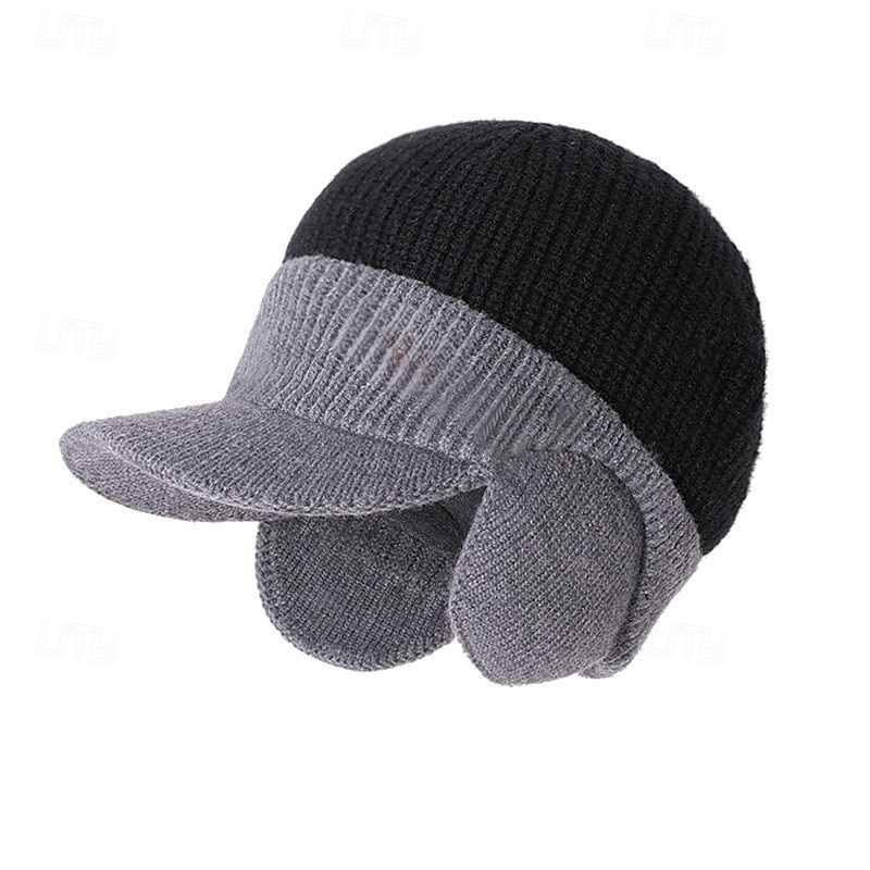 Per uomo Unisex Cappello con paraorecchie Cappelli Invernali Cappello lavorato a maglia Berretto Invernale Cappello Berretto Invernale Nero Blu marino Poliestere Lavorato a maglia Accogliente del 2026 a $6.49 –P3