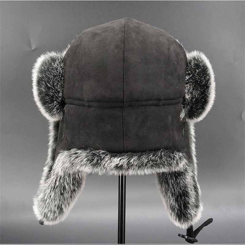 Hombre Sombrero de Cazador Sombrero Ushanka Sombrero de aviador Gorro con orejeras Sombreros de invierno Negro Color Camello Piel Artificial Estilo retro Acogedor Ropa Cotidiana Noche Color 2026 - $29.99 –P7