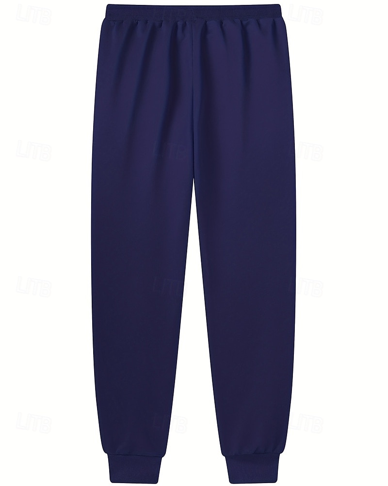 Voor heren Joggingbroeken Fleece broek Jogger Broek Winter broek Trekkoord Zak Elastische taille Effen Comfort Warm Buitensporten Dagelijks Modieus Casual Zwart Blauw Micro-elastisch 2026 - $20.99 –P9