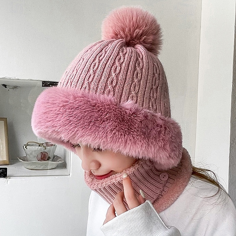 Dámské Čepice Zimní čepice Větruvzdorné Teplý ulice Denní Víkend Úplet Čistá barva 2025 - $26.99 –P6