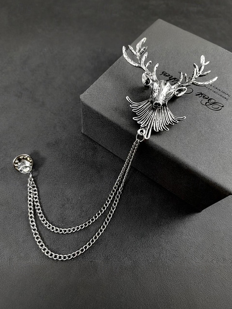 Miesten jouluinen rintaneula, jossa peura-, lohikäärme-, leijona- ja kruunuaiheet, metalliseosmateriaalia, juhlavia asusteita juhliin ja lahjoihin, useita kuvioita 2026 - $11.99 –P6