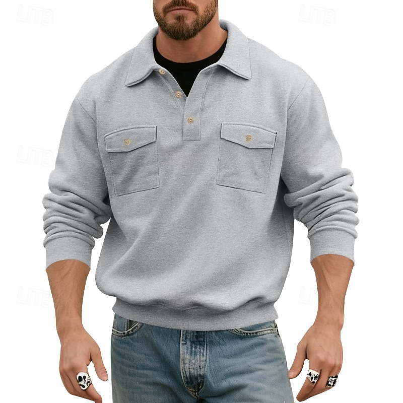 Hombre Sudadera Gris Claro Diseño Plano Bolsillo Diario Deporte Festivos Poliéster Ropa de calle Básico Casual Primavera & Otoño Ropa Sudaderas con capucha Sudaderas Manga Larga 2026 - $24.99 –P5