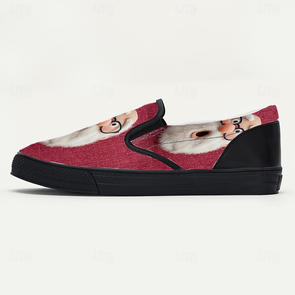 Men's Christmas Santa Graphic Slip-On Shoes – Fun 3D Santa Design, Cozy and Comfortable, Perfect for Holiday Parties & Christmas Celebrations 2026 - $46.99 –P6