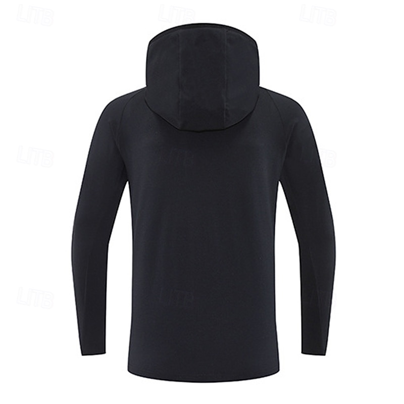 Herr Solid färg T-shirt för jogging Gymtröja Sport topp Höst vinter Huva Långärmad Fritids- Mjuk Andningsfunktion Gym Camping Löpning Träna Yoga Svart Vit Röd Sportkläder Sportkläder 2026 - $32.99 –P16