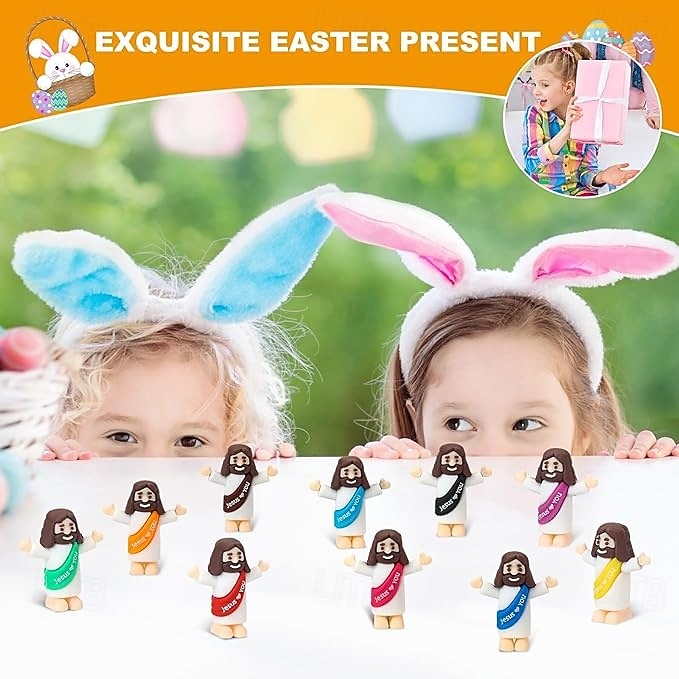 50/100 stk små jesusfigurer, mini jesusfigurer i bulk påskegave små statuer til påskeeggfyll flerfargede små jesusfigurer, miniatyrfigurer til å gjemme 2026 - $21.99 –P4