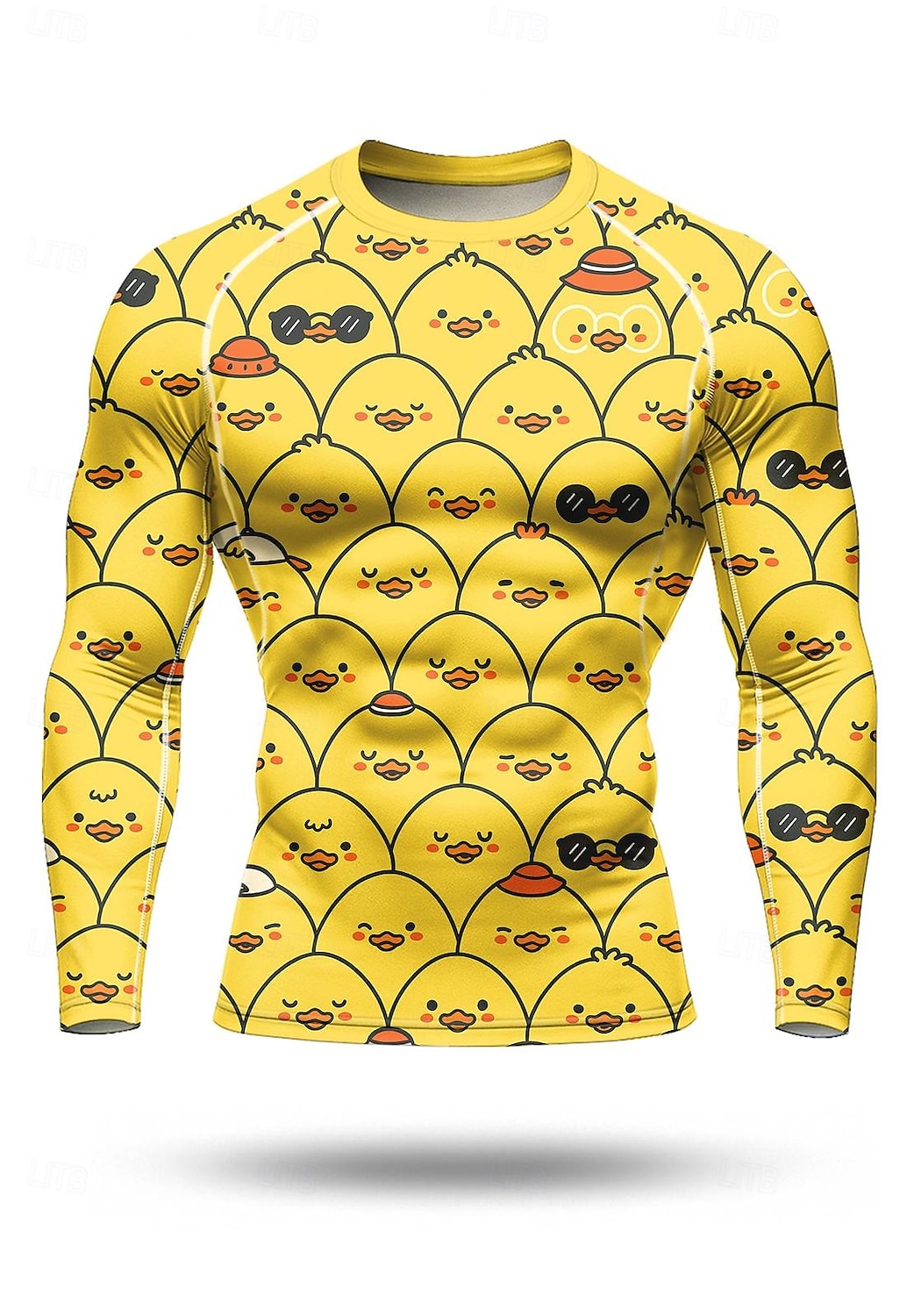 Муж. Универсальные Компрессионная футболка Футболка для бега 3D печать Длинный рукав Футболка Футболка Весна Осень Геометрический принт Быстровысыхающий Сжатие видеоизображений Для тренировки Power 2026 - $20.99 –P1