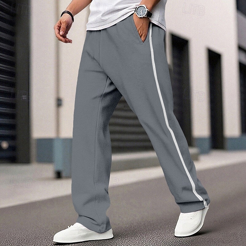 Per uomo Pantaloni da tuta Pantaloni Strappabili Pantaloni da pista Pantaloni della tuta a gamba dritta Cerniera Elastico in vita Tinta unica Comodità Traspirante Lunghezza intera Casuale Quotidiano del 2026 a $21.99 –P3