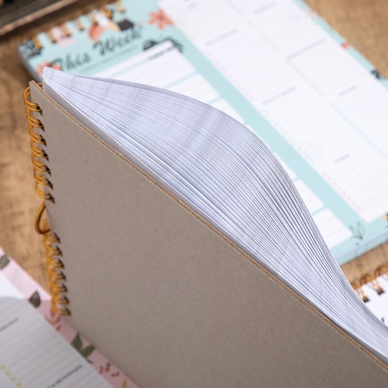 ateriasuunnitteluvihko 8,5x5,8 tuumaa, 52 arkkia magneettinen, kaksoiskierteinen ateria &ruokalista, seinälle kiinnitettävä ruokalistasuunnittelija päivittäiseen käyttöön &viikkosuunnitelma 2026 - $13.99 –P10