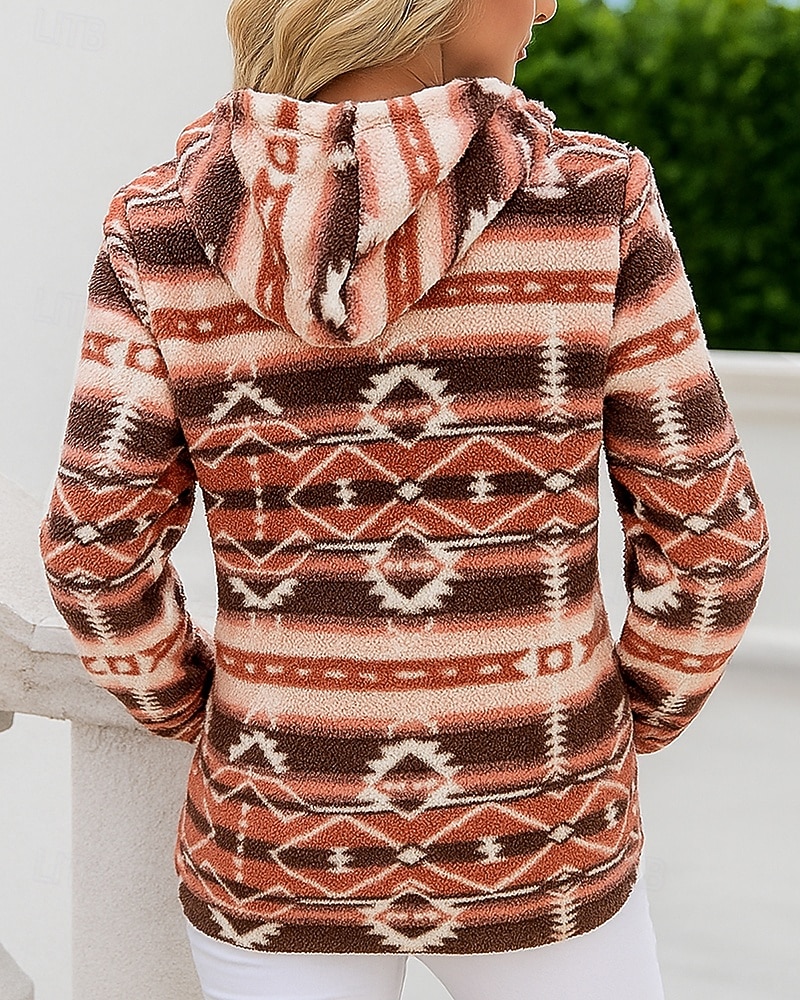 Per donna Cappotto invernale Giacca con cerniera completa Giacca in pile polare Manica Lunga Top Athleisure Grafico Antivento Caldo Escursionismo Viaggio Vacanze abbigliamento sportivo Abbigliamento del 2025 a $30.99 –P2