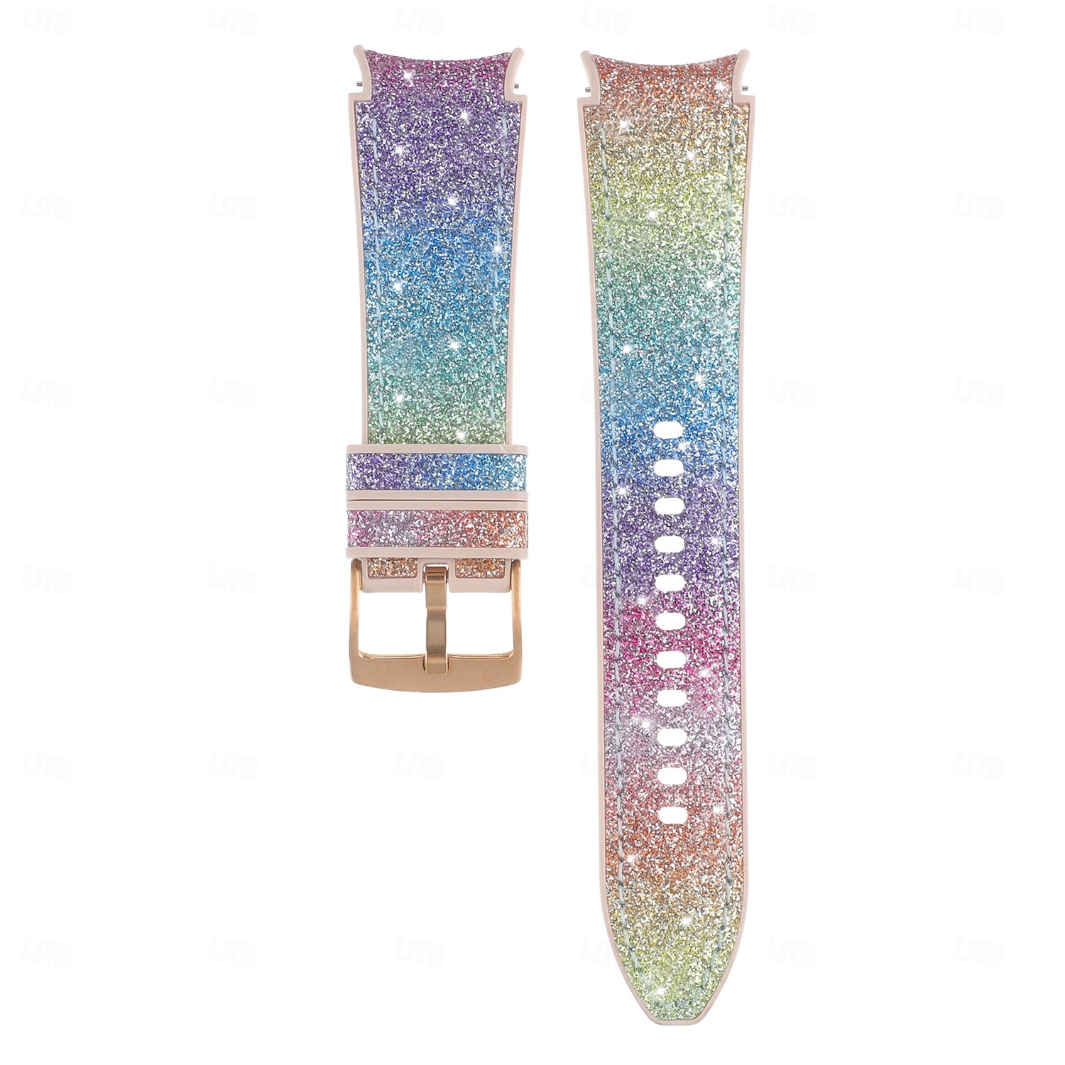 Bracelet de Montre  pour Samsung Galaxy Montre 7/6/5/4 40/44mm, Montre 5 Pro 45mm, Montre 6 Classique 43/47mm, Montre 4 Classique 42/46mm Silicone Remplacement Sangle Paillettes Mignon Réglable de 2026 ? $11.99 –P5