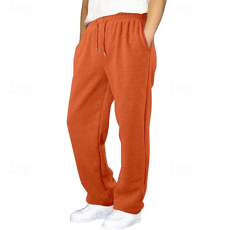 Homme Joggings Jogging à Jambes Larges Pantalons Pantalon de survêtement ouvert en bas Cordon de serrage Taille Élastique Jambe Droite Uni Respirant Longueur complète Sport en Plein Air Occasionnel de 2025 ? $17.99 –P3