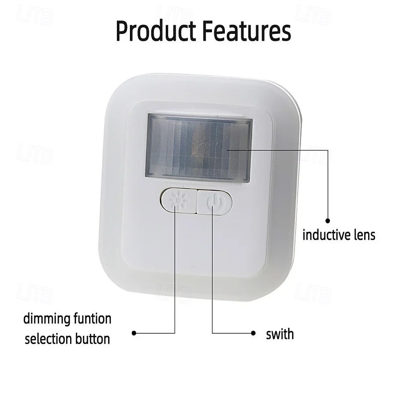 2025年 ライトコントロールボディセンサーボタンシンプルモダン電源プラグ1個  コレクション – $17.99 –P4