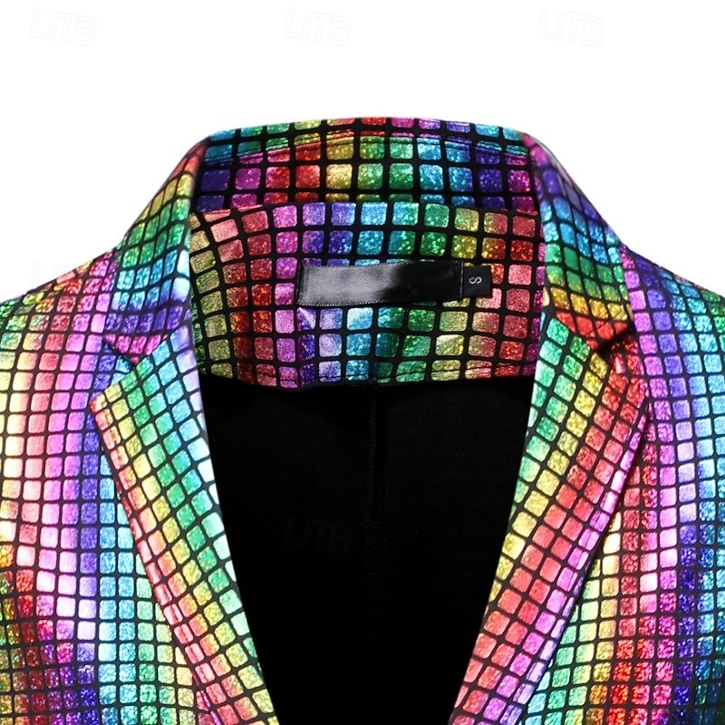 Conjunto Discoteca Anos 80 Roupa Fantasia fantasia Ternos / Conjuntos e Blazeres Metálico Brilhante Fantasia Homens Natal Ano Novo Espetáculo Bandagem Festa Temática Retro Adulto Casaco Calças de 2026 por $89.99 –P4