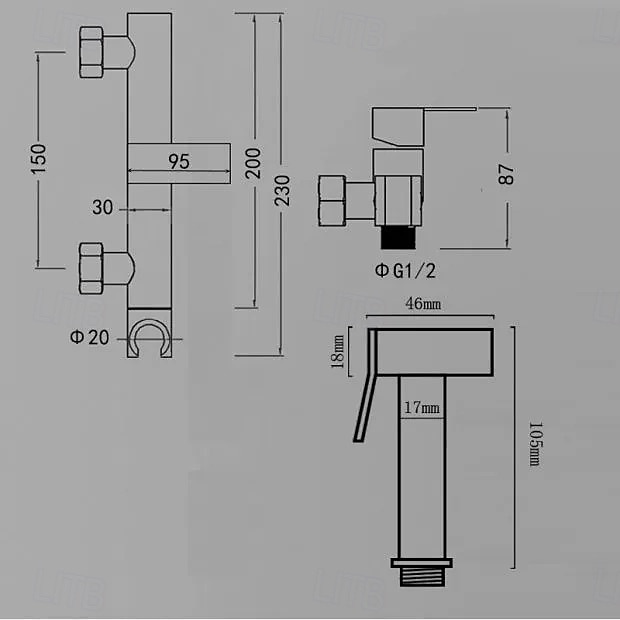 Биде кран Хром Самоочищение Современный 2026 - $267.29 –P20