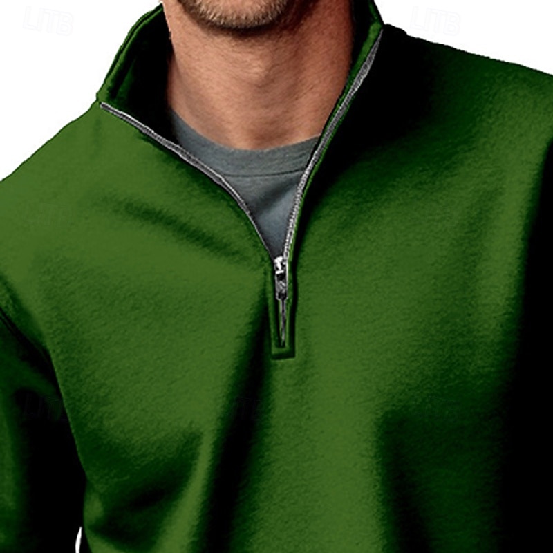 Per uomo Maglia Felpa con cappuccio Maglione Felpa con zip corta Blu Aalbicocca Nero Bianco Giallo Colletto Mao Semplice Cerniera Casuale Quotidiano Sport & Outdoor Streetwear Cool Abbigliamento del 2026 a $24.99 –P15