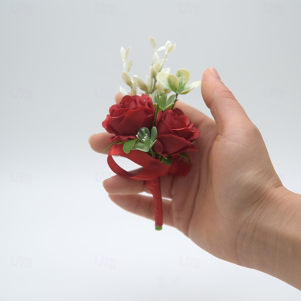 Bröllop handled blommor Handleds Corsage Bröllop / Fest Band Blomstil 2026 - $17.49 –P2