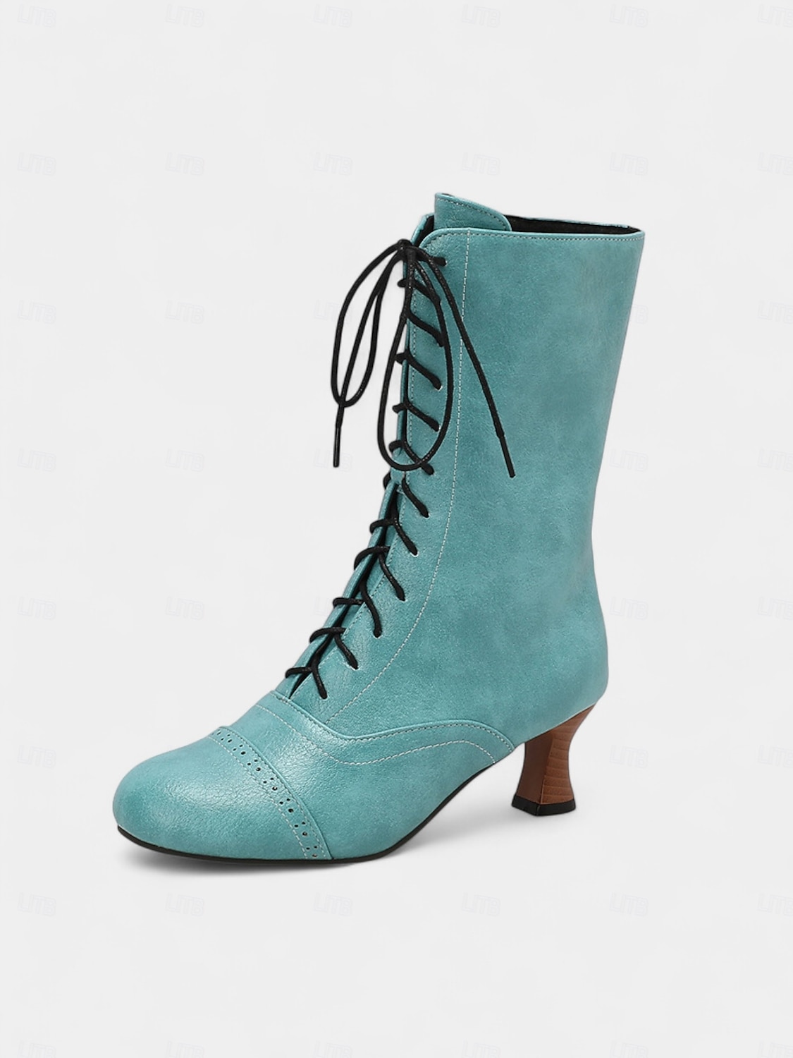 Женские коричневые ботильоны из искусственной кожи в эдвардианском стиле со шнуровкой, винтажные полусапожки на среднем каблуке 1950-х годов для костюмированных выступлений, театра и повседневной носки в стиле ретро 2026 - $59.99 –P7