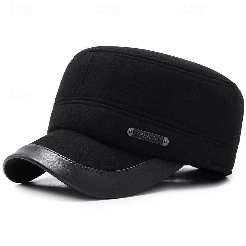 Herren Wintermützen Warme Wintermütze Winter-Baseball-Cap mit Ohrenklappen Winter-Baseballkappe Schwarz Grau Polyester Fleece Mode Moderne zeitgenössische Alltagskleidung Date Einfarbig Thermowarm 2026 - $9.49 –P2