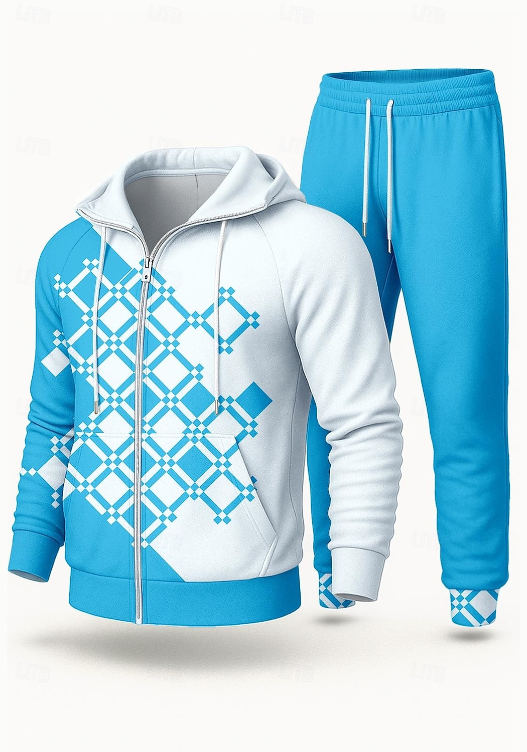 Ανδρικά Φούτερ με Κουκούλα Φόρμα Φόρμα 2 τεμαχίων Κορδόνι Κουμπώσου Γεωμετρικό Ρούχα σύνολα Φθινόπωρο Χειμώνας Μπλε Πορτοκαλί Επάγγελμα Για Υπαίθρια Χρήση Ταξίδια Ελαφρύ Μοντέρνα Μακρυμάνικο 2026 - $47.99 –P5