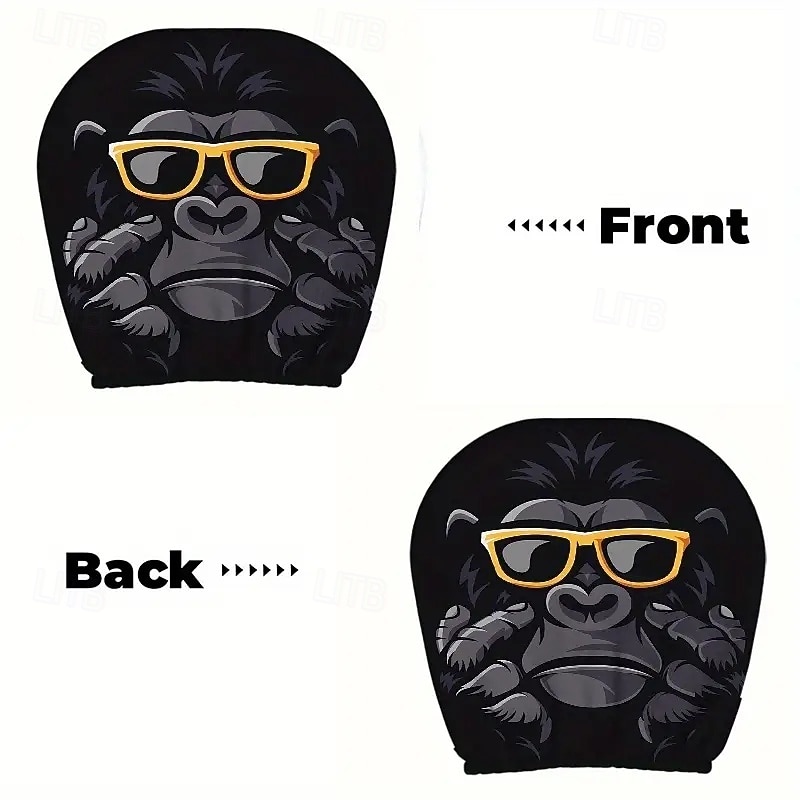 2 stuks schattige dieren auto hoofdsteun hoes - dubbelzijdig bedrukt ontwerp, elastische niet-gevulde pasvorm autostoel beschermers, krasbestendige hoofdsteun decoratie voor auto's, vrachtwagens, 2025 - $9.99 –P18