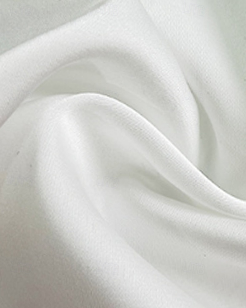 2026年 女性用 ローブ あたたか ファッション カジュアル ピュアカラー サテンシルキーパジャマ レース ドレス 家 ベッドサイド 長袖 クルーネック ホワイト 夏 春 レギュラー  コレクション – $43.99 –P10