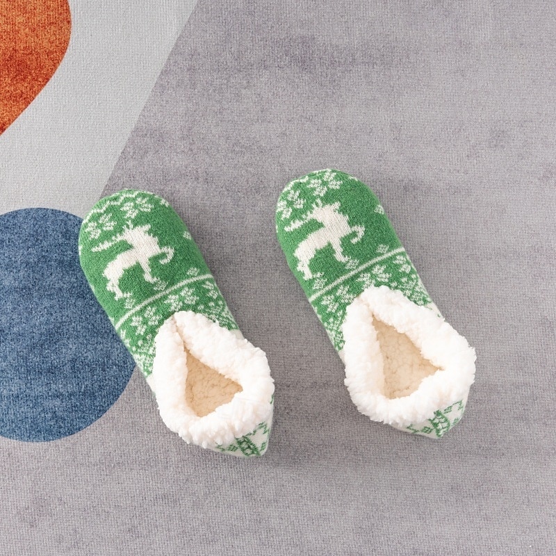 Damskie skarpetki podłogowe z wzorem gwiazdek, grube bawełniane pluszowe kapcie na zimę do domu lub do spania, ciepłe, wygodne, antypoślizgowe skarpetki do noszenia w domu 2026 - $12.99 –P19
