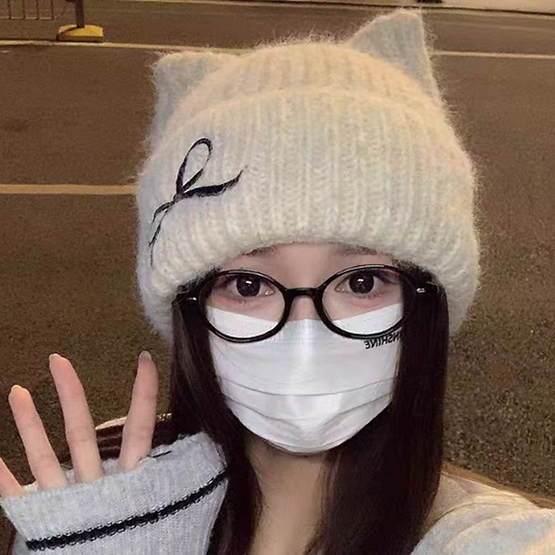 Női Kalap Téli kalapok Meleg Szabadtéri Otthon Utca Kötött Szalagcsokor 2025 - $15.49 –P4