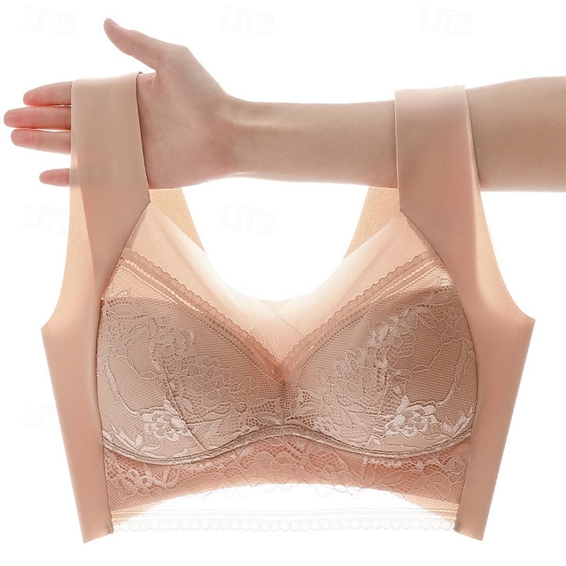 Damskie Biustonosz do jogi Stanik sportowy Bielizna Niskie wsparcie Oddychający Bezprzewodowy Wyściełany Jednolity/zwykły kolor Sport Odzież sportowa Czarny Rumiany róż Siłownia Trening Bieganie 2026 - $12.99 –P11