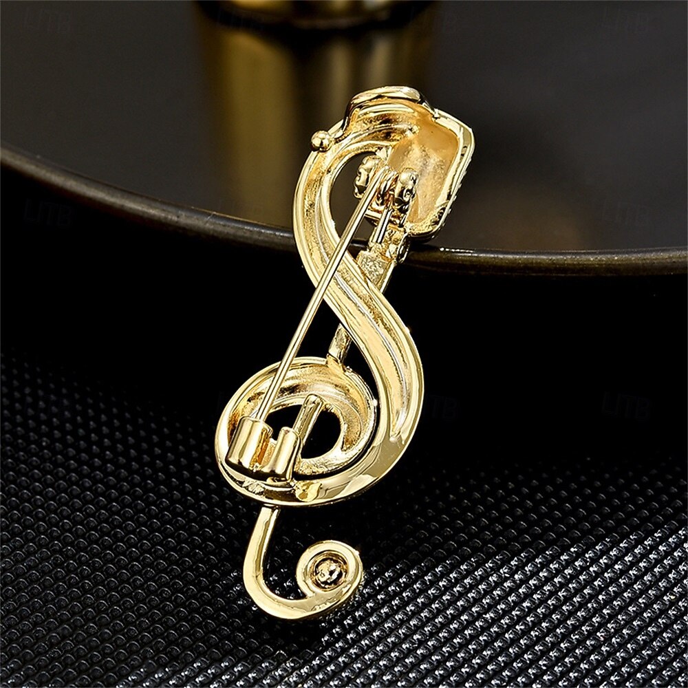 Brooches Classic Retro Music Notes Fashion Personalized Simple Trendy Brooch Jewelry Gold For Wedding Party Gift Engagement Prom Festival 2026 - $16.49 –P2