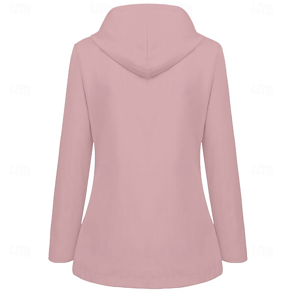 Per donna Giacca Casual Giacca con Cappuccio Impermeabile Caldo Tasca Bottoni Foderato in pile Casual Semplice Vacanza Streetwear Casuale Abbigliamento quotidiano Monopetto Regolare Collo ripiegato del 2026 a $48.99 –P5