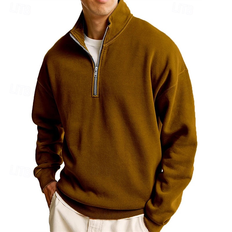 Homens Moletom Estacionar Moletom com zíper Azul Claro Colarinho Clerical Meio Zíper Tecido Zíper Casual Diário Desportos e Ar livre Roupa de rua Legal Roupa de Esporte Primavera & Outono Roupa de 2026 por $28.99 –P11