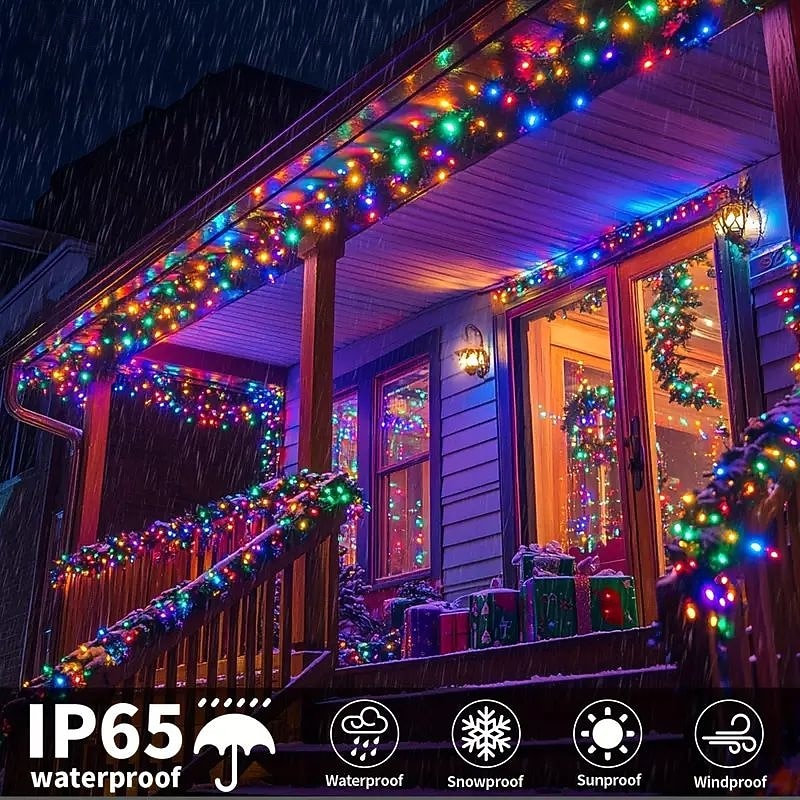 Christmas Solar / USB Powered Remote Controlled Tree Light 100m1000LEDs 8 Modes Lighting Outdoor Waterproof Garden Fairy String Lights for New Year's Wedding Patio Garden Camping Holiday Party Decor 2025 - $78.99 –P15