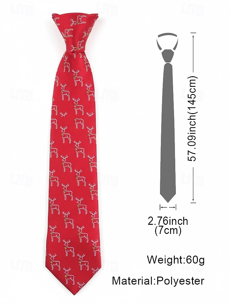 Men's Christmas Necktie with Santa, Reindeer & Tree Patterns, Festive Holiday Ties in Multiple Colors, Funny Novelty Dress Tie for Parties & Office Wear 2026 - $11.99 –P10