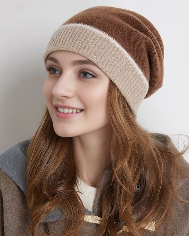 Per donna Cappello a cuffia Caldo cappello invernale Quotidiano Ferie Patchwork A maglia Semplice Casual Caldo Confortevole 1 Pezzo del 2026 a $21.99 –P2