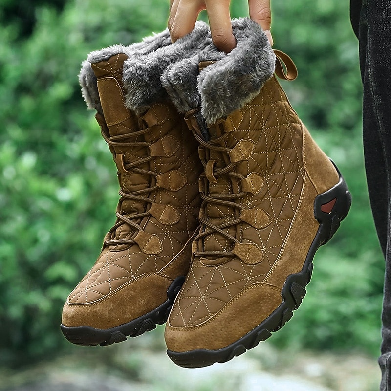 Tan Suede Men's Winter Boots with Fur Lining – Warm and Durable Footwear for Snowy Adventures and Outdoor Holiday Activities 2026 - $64.99 –P14