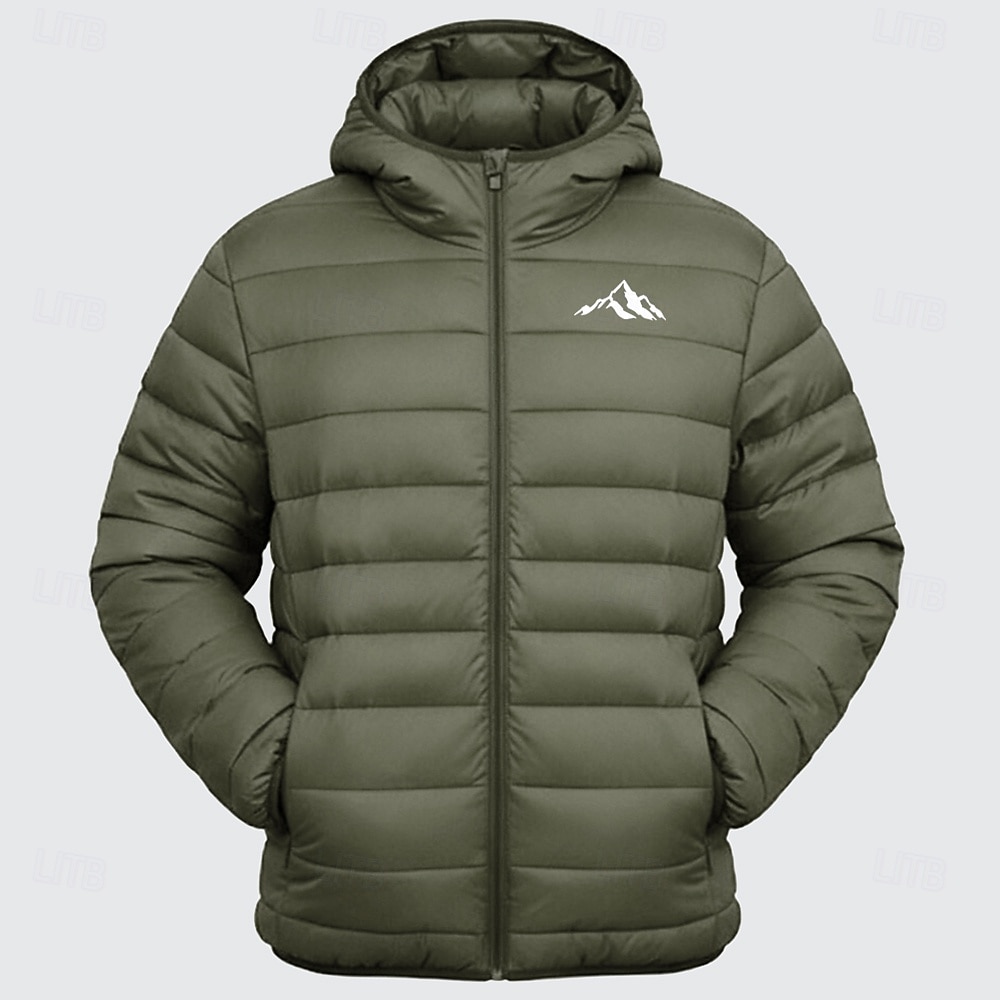 Per uomo Grafico Montagna Cappotto Invernale Giacca Piumino Giacca imbottita Calore Termico Impermeabile alla pioggia Leggero Casual All'aperto Quotidiano Giacca imbottita trapuntata con cappuccio del 2026 a $60.99 –P3