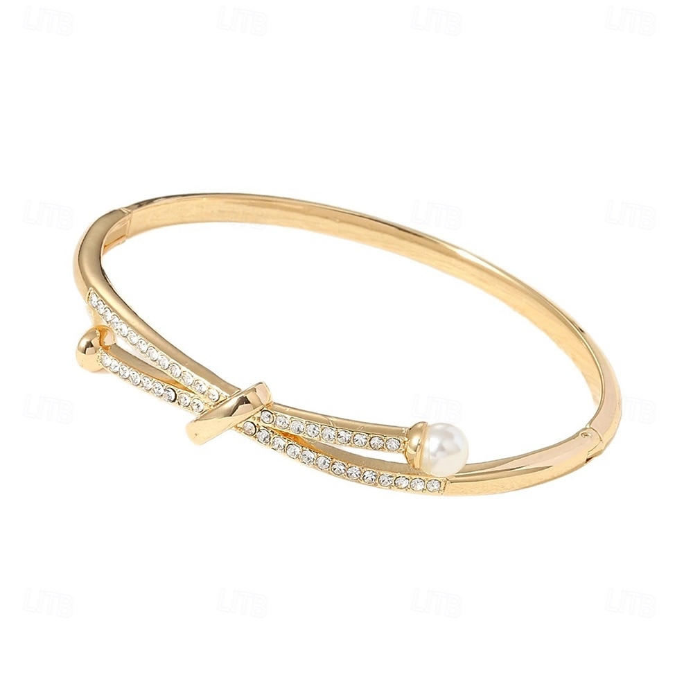 Zircon Geometrical Totem Series Cute Stylish Simple Trendy Chrome Bracelet Jewelry Silver / Golden For Wedding Party Engagement Prom 2026 - $11.49 –P2