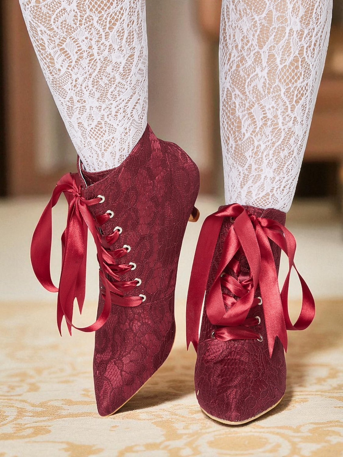 Γυναικεία πράσινα μποτάκια με κορδόνια και σατέν κορδέλα και τακούνι kitten - vintage μπότες σε βικτοριανό στιλ για γυναίκες, ιδανικές για γάμους, πάρτι gatsby &επίσημες εκδηλώσεις 2026 - $79.99 –P4