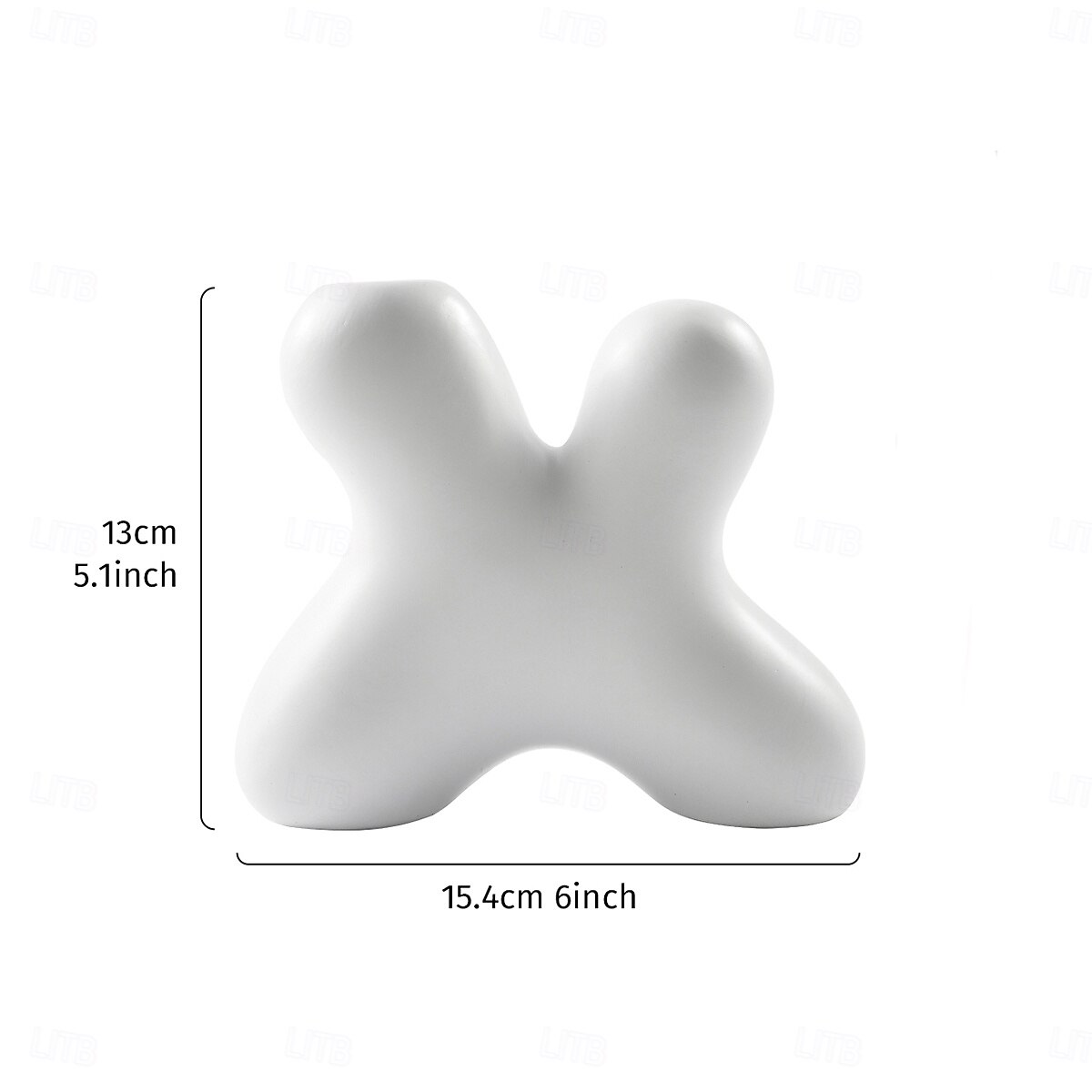 1 шт. креативная ваза в форме буквы X из полимерного материала, черно-белая, декоративная бутылка, сухой цветочный контейнер, подходящий для дома, гостиной, спальни, столовой, украшения стола для 2025 - $13.49 –P2