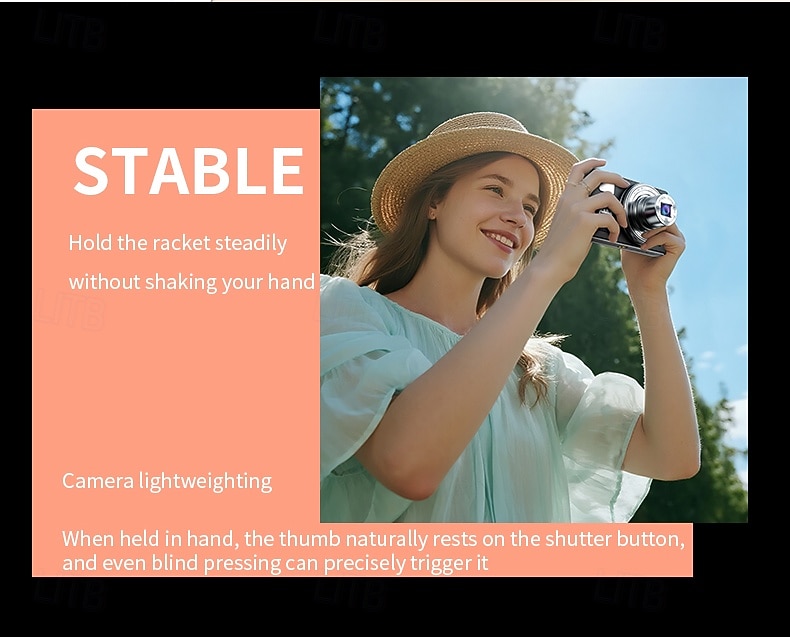 Uusi 4k fhd -digikamera 64 gigatavun muistikortilla vuodelta 2025, kompakti, pieni ja edullinen ladattava valokuvauskamera, 64 megapikselin automaattitarkennuskamera, erittäin sopiva aloitteleville 2026 - $117.99 –P11