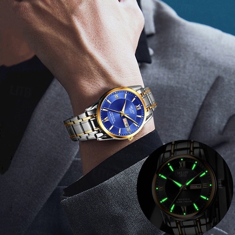 La nouvelle montre pour hommes au cadran romain Deblve à la mode et tendance avec bracelet en alliage calendrier lumineux et affichage du jour. C'est un choix idéal pour une vie simple décontractée de 2026 ? $19.99 –P13