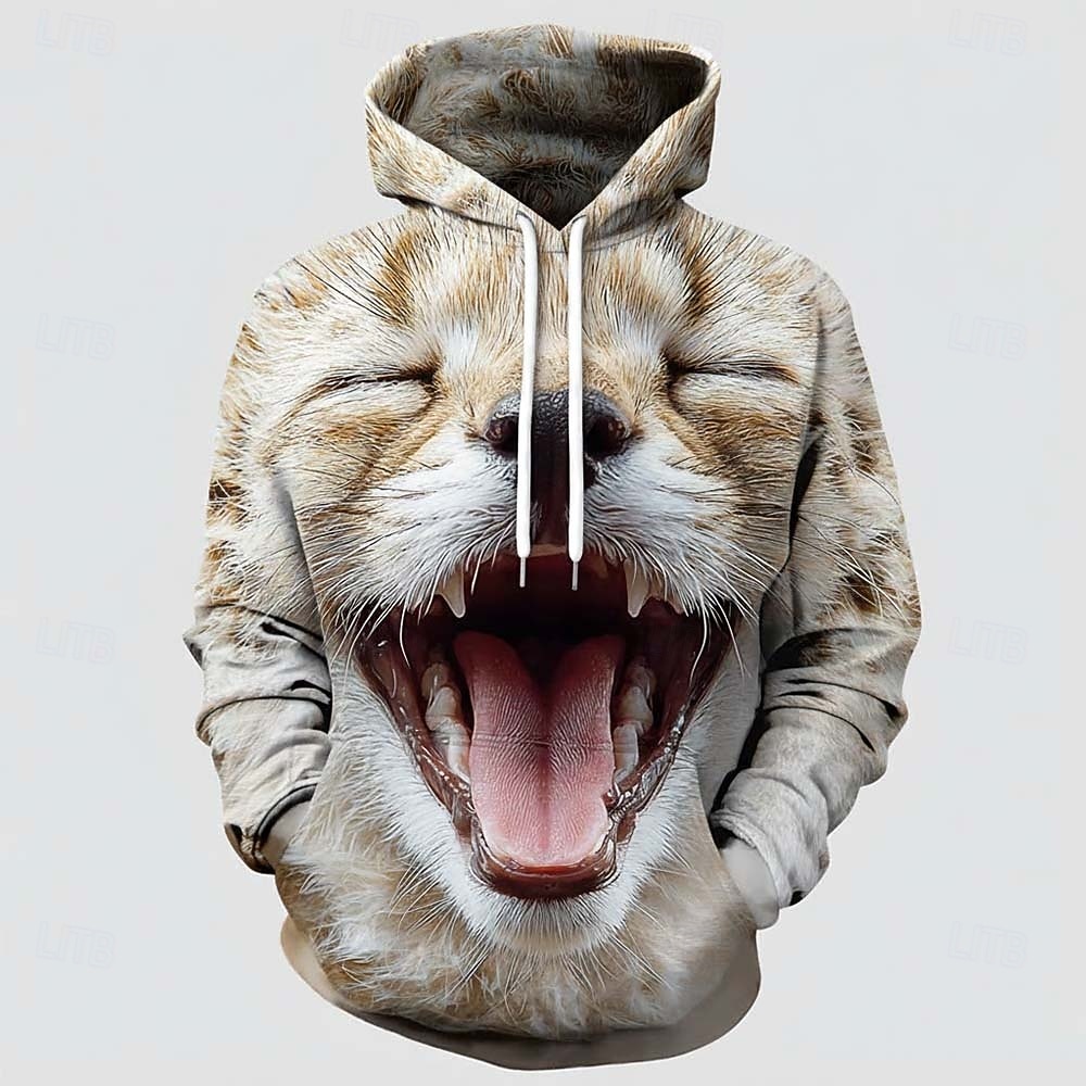 Per uomo Animale 3D Scoiattolo Felpa con Cappuccio Felpa Esagerato Cool Festa Manica Lunga Girocollo All'aperto Abbigliamento casual alla moda Club Bianco 1 Bianco 2 Bianco 3 Coulisse Autunno Inverno del 2026 a $28.99 –P3