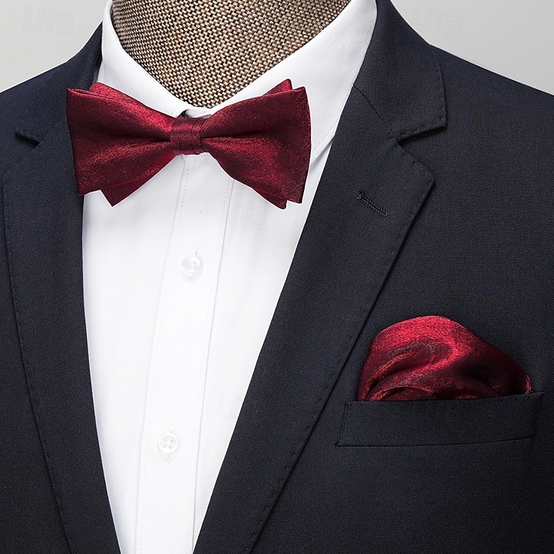 Men's Bow Tie Modern Contemporary 2 Piece Solid / Plain Color Wedding Party Daily Wear 2026 - $13.49 –P1