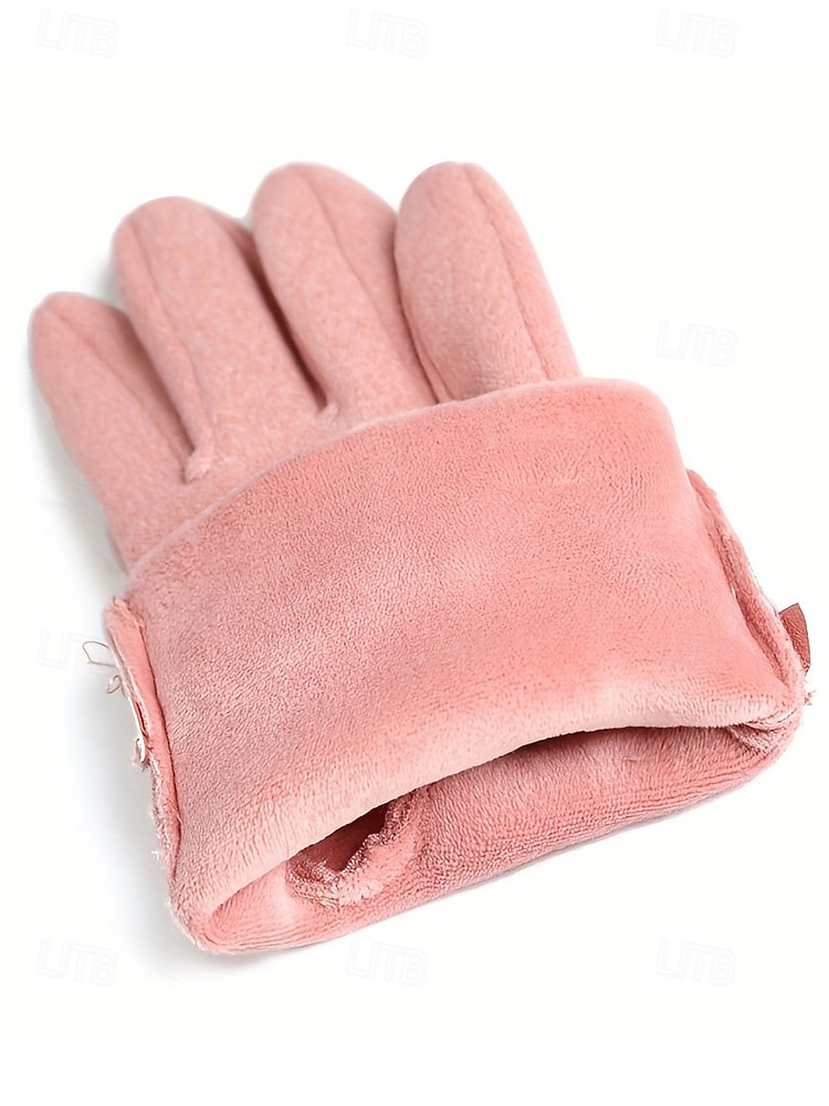 Mănuși de Crăciun pentru femei cu ecran tactil – material cald din poliester cu un design drăguț cu funde, perfecte pentru petreceri și ținute de iarnă 2025 - $11.99 –P9