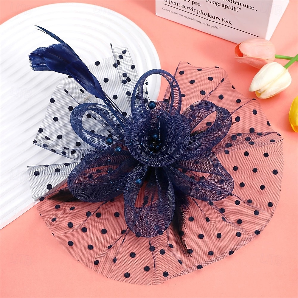 fascinators Tyll Fedora Bryllup Te Fest Hesteløp cocktail Elegant Årgang Enkel Med Fjær Hodeplagg Hodeplagg 2026 - $17.49 –P13