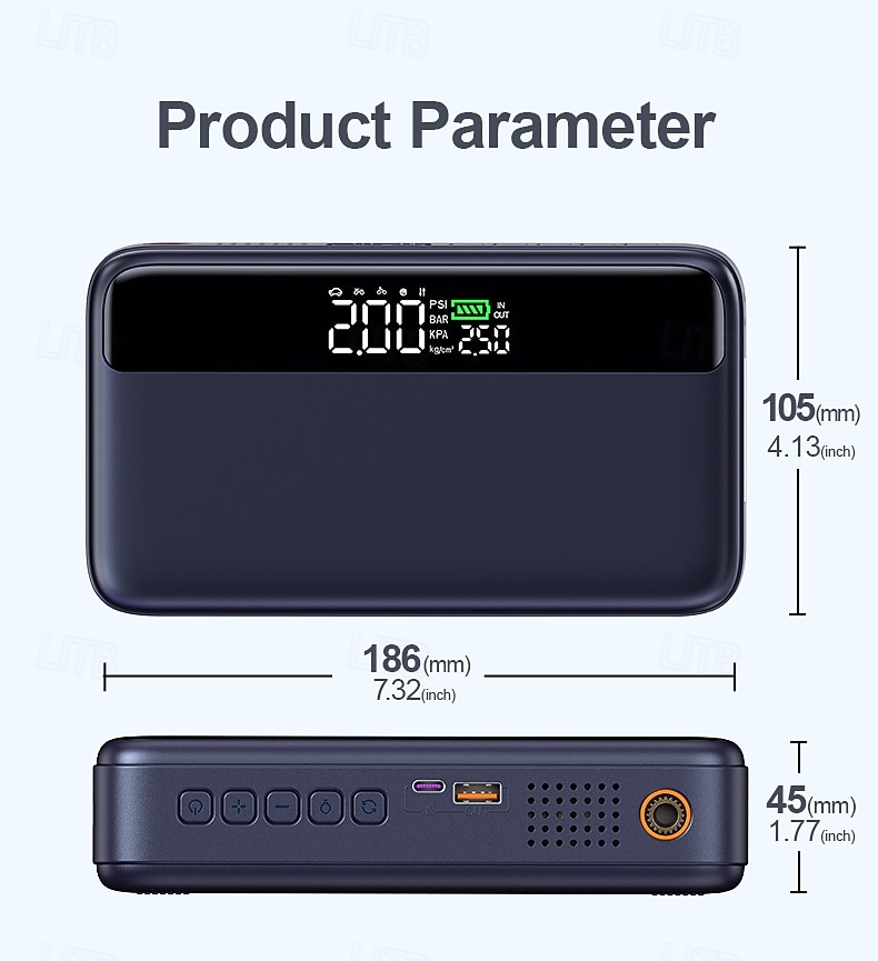 N33 Multi-function Spark Starter With Integrated Air-charging Pump for Automobile Emergency Starting Power Supply 2025 - $112.99 –P10