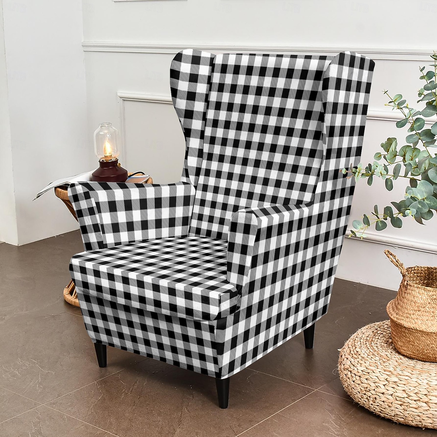 Floral, Striped & Geometric Printed Wingback Chair Covers, Stretch Polyester Slipcovers for Armchairs, Decorative Furniture Protectors 2026 - $49.99 –P7