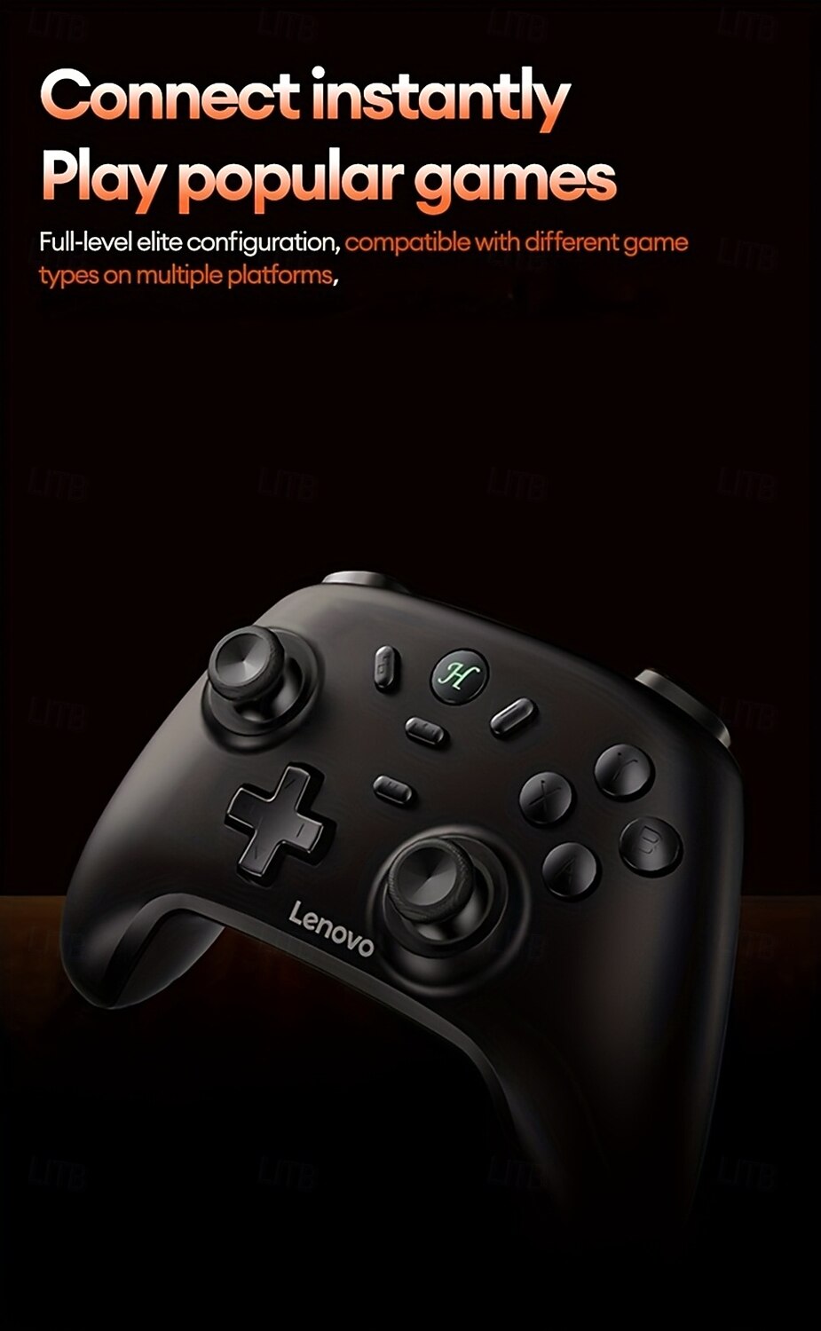 Беспроводной игровой контроллер Lenovo S07 отлично совместим с несколькими платформами, обеспечивает высокоточное управление, портативный, удобный дизайн, стильный внешний вид, подходит для игр на ПК, 2026 - $43.99 –P6