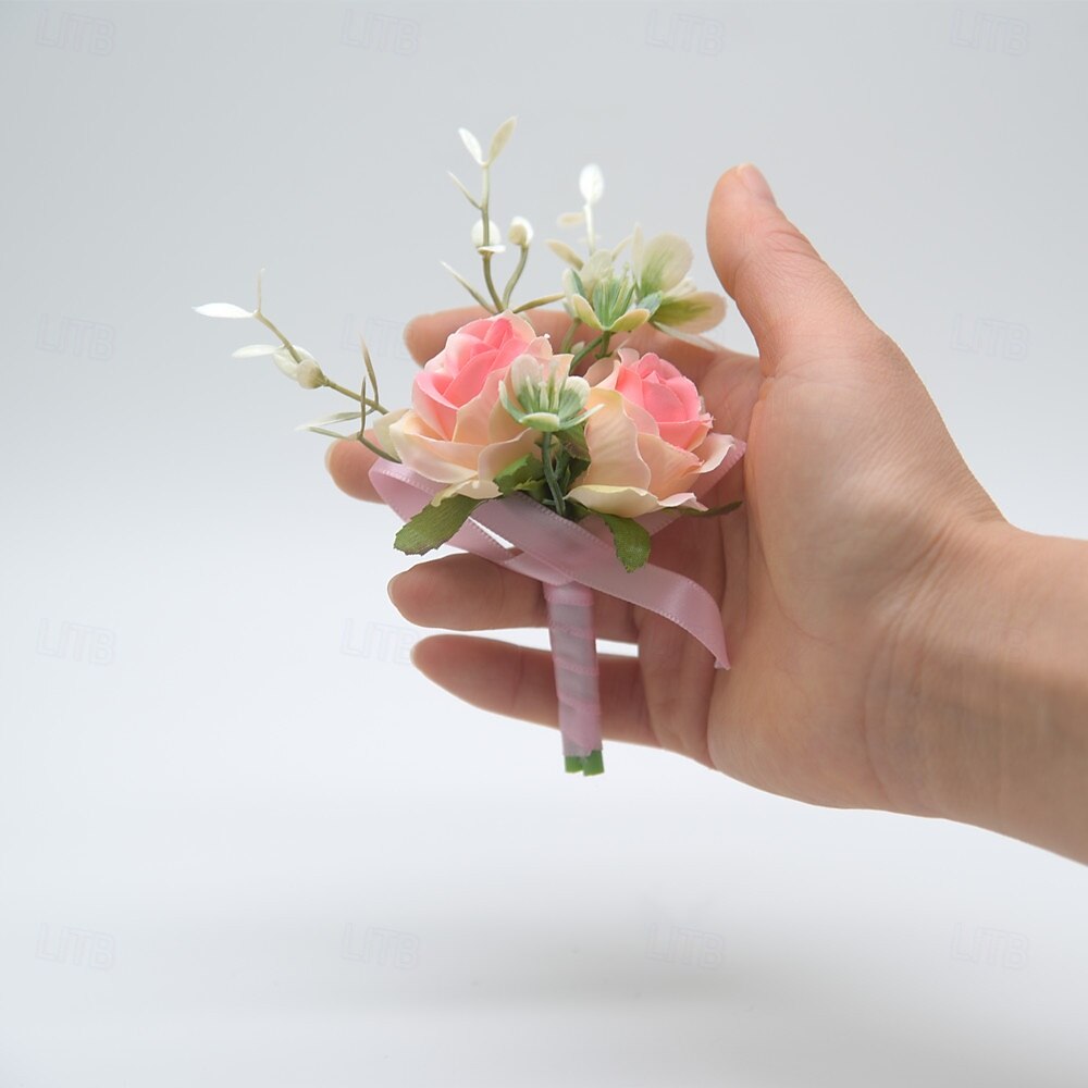 Bröllop handled blommor Handleds Corsage Bröllop / Fest Band Blomstil 2026 - $17.49 –P3